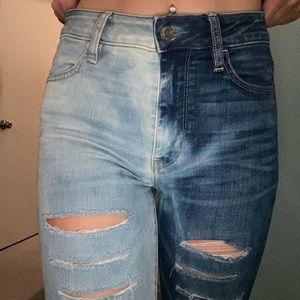Bleached American Eagle ripped jeans